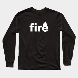 Fire Wordmark Long Sleeve T-Shirt